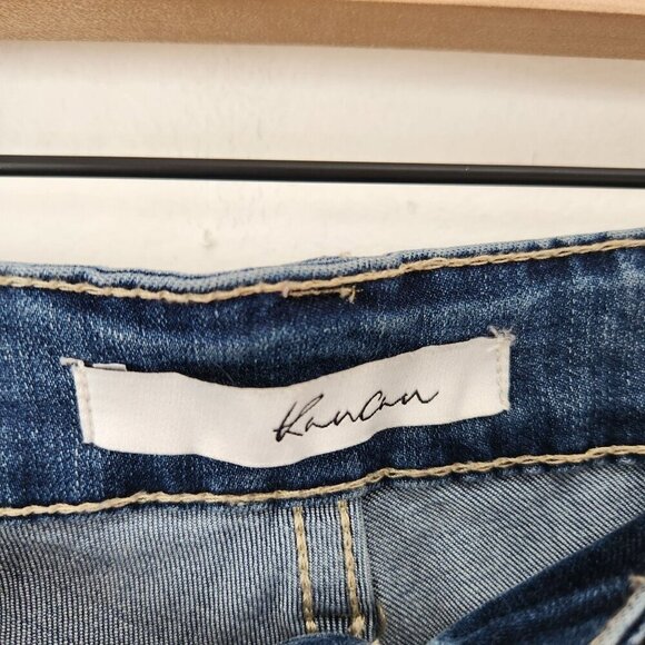 Kancan Distressed Skinny Zipper Ankle Denim Blue Jeans Women's 28 - Picture 6 of 8